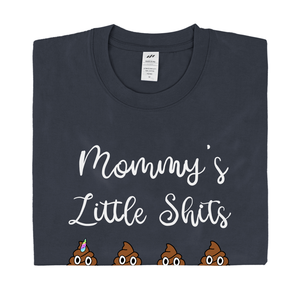 Personalized Printed Mommy's Little Shit T-shirt with Custom Name