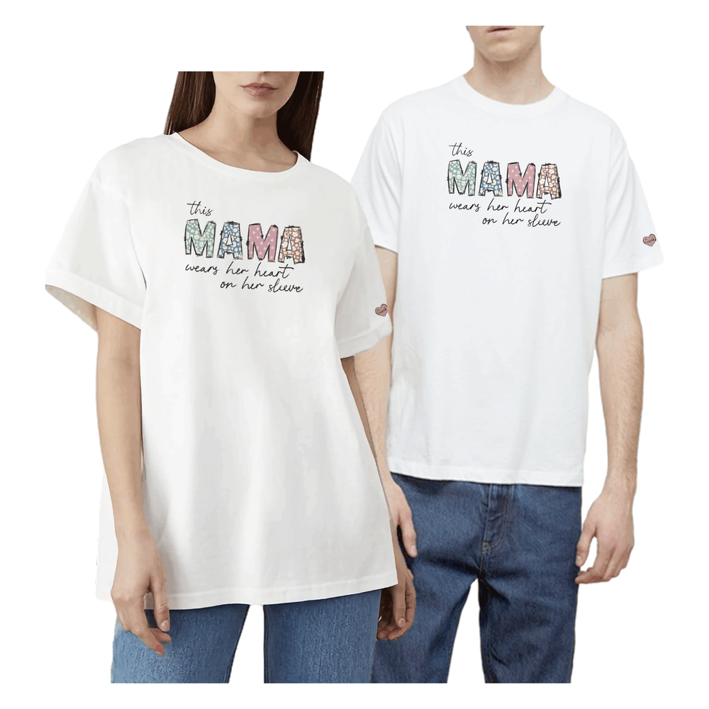 Personalized Printed MAMA T-shirt with Custom Name