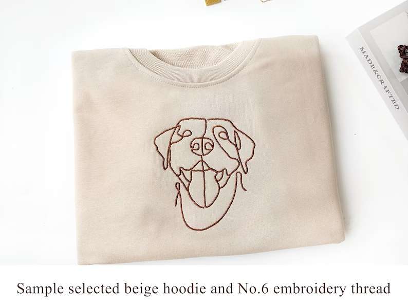 Custom Embroidered Dog Hoodie Sweatshirt