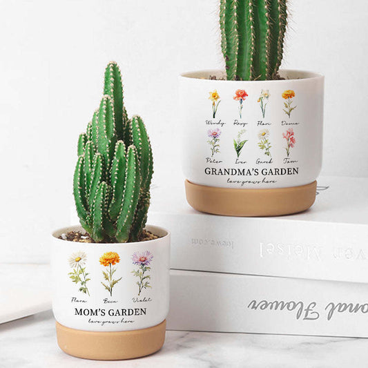 3D Print Customized Family Birth Flower Pot