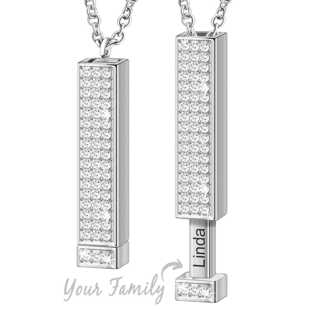 Personalized Retractable DIY Engravable Name Necklace