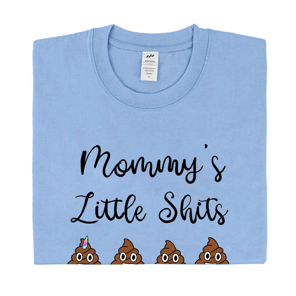 Personalized Printed Mommy's Little Shit T-shirt with Custom Name