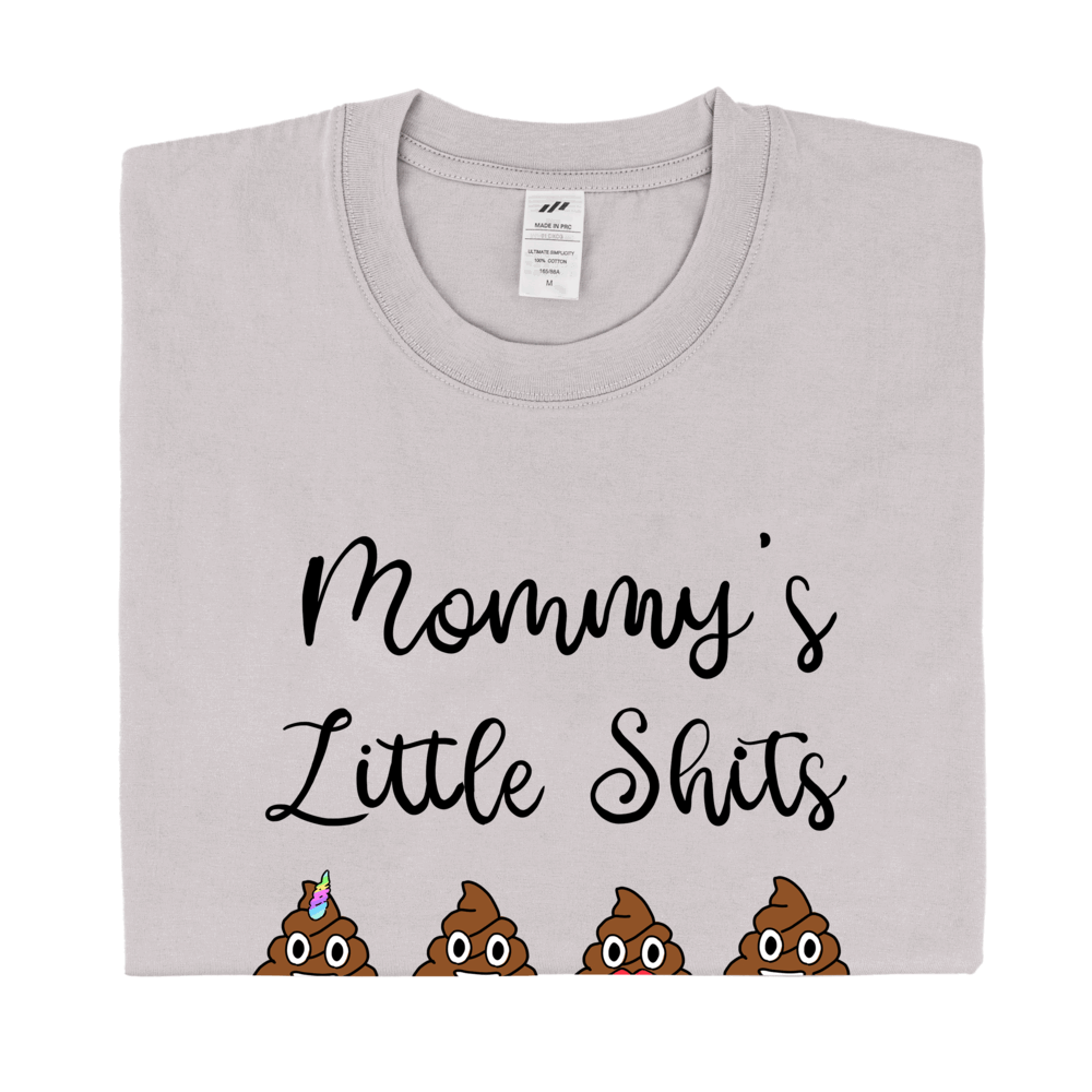 Personalized Printed Mommy's Little Shit T-shirt with Custom Name