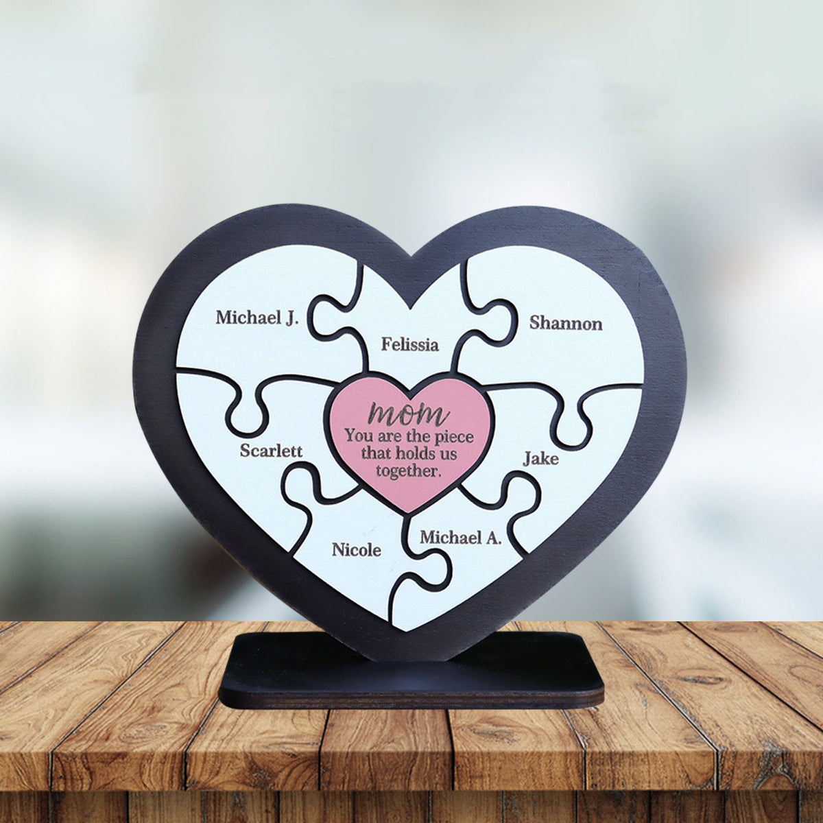 Customized Wooden Crafts Mother's Day Love Puzzle