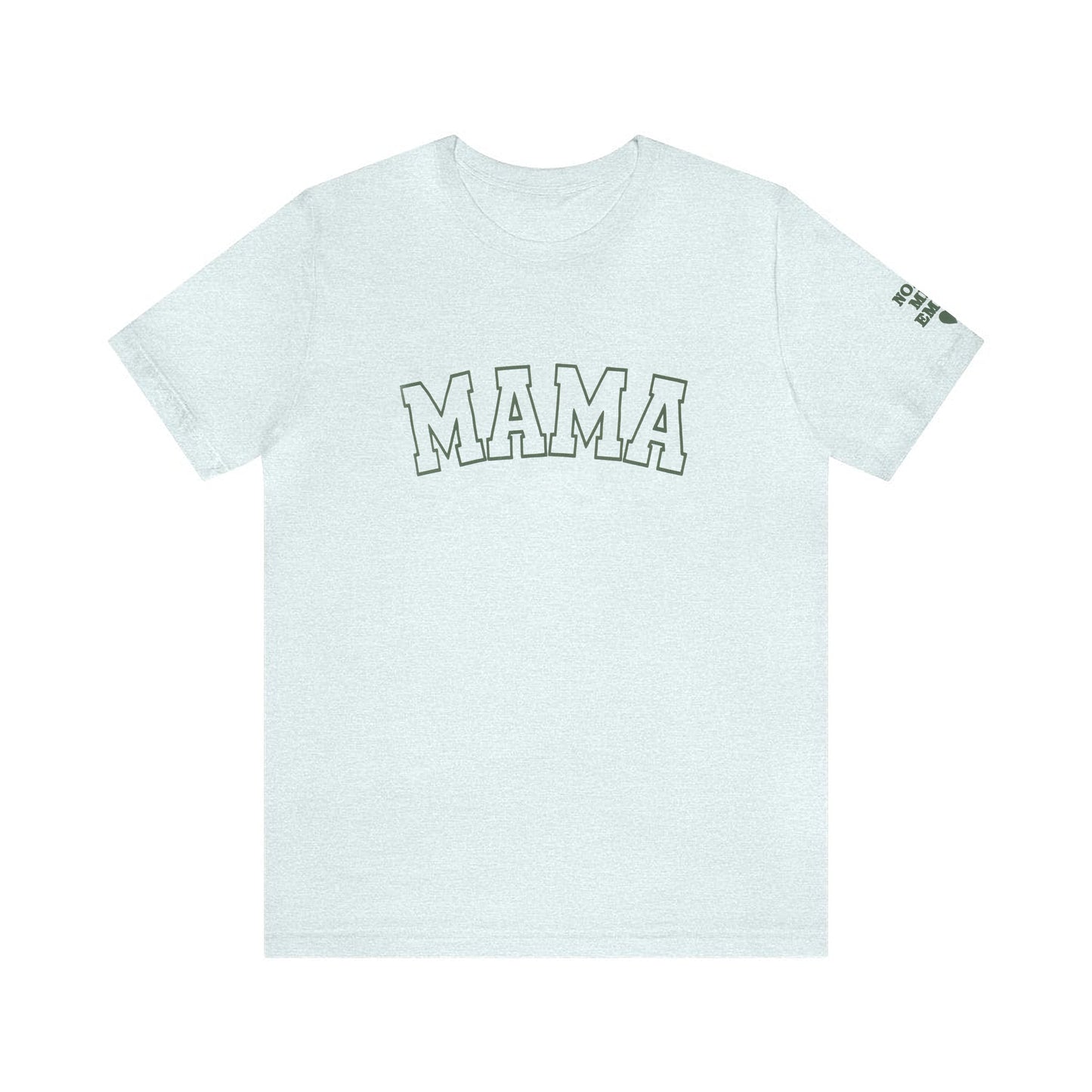 Puff Print Personalized Mama T-shirt with Kid Names on Sleeve